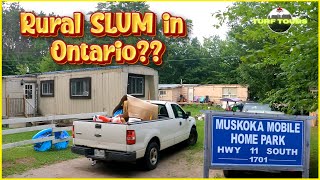 Backwoods Trailer Park in Canada driving drivingtour trailerpark [upl. by Dann]