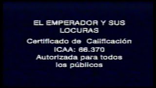 EL EMPERADOR Y SUS LOCURAS THE EMPERORS NEW GROOVE 2000  Inicio VHS España [upl. by Ahsirkal]