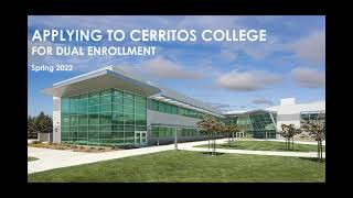 Cerritos College Dual Enrollment Application Walkthrough [upl. by Aerdnas]