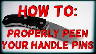 How to properly peen handle pins [upl. by Ahsinac546]