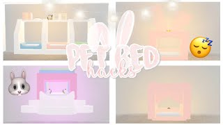 ♡🐰 Pet Bed Hacks ♡ ▪︎adopt me building hacks▪︎  Official Pineapples [upl. by Adnohryt]