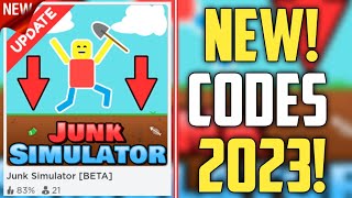 FUTURE CODES  NEW ROBLOX JUNK SIMULATOR CODES 2023 BETA [upl. by Trisha]