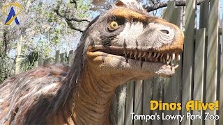 Dinos Alive dinosaur exhibit at Tampas Lowry Park Zoo [upl. by Nosahc]