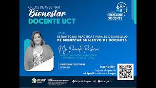 Bienestar Docente UCT  Estrategias prácticas para el desarrollo de bienestar subjetivo de docentes [upl. by Tempest]