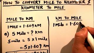 HOW TO CONVERT KILOMETERKM TO MILE AND MILE TO KILOMETER [upl. by Eserahs]