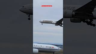 A Emirates airlines landing at Frankfurt Airport viralshorts [upl. by Debarath]