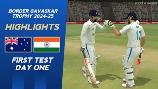 Day 1 Highlights  India vs Australia  1st Test  RC24 [upl. by Eirahcaz577]