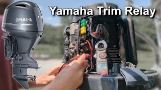 Yamaha power tilt and trim relay diagnostic and replacement [upl. by Esidarap]