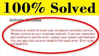 Solución de error 0xC004F074 al Activar Licencia de W10 2021 [upl. by Freeman]