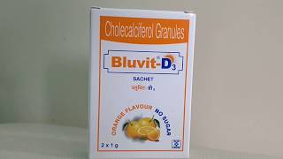 Best Bluvit D3 sachets। vitamin D3 sachet 60000iu जानिए सबकुछ हिन्दी हड्डियों की मजबूती [upl. by Bridge834]