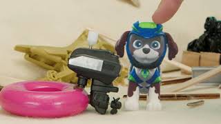 Aqua Pups Save MerPups From Pool Floats  PAW Patrol  Toy Play [upl. by Eissahc]