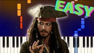 Pirates of the Caribbean Theme Song  EASY Piano Tutorial [upl. by Nileuqcaj]