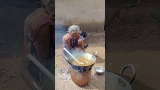 104 year old widow grandma cooking MUTTON CURRY recipe tribal Village cooking [upl. by Shien]