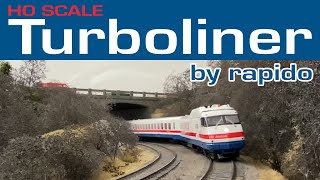 Rapido HO Scale RTL Turboliner Sample in Action [upl. by Kinnard547]