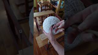 Plying a recycled yarn from a center pull ball spinningwheel yarn [upl. by Olney]