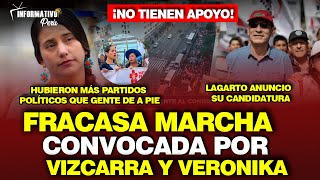 FRACASA MARCHA CONTRA DINA BOLUARTE CONVOCADA POR VIZCARRA Y VERONIKA MENDOZA [upl. by Einaeg]