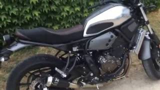 Yamaha xsr 700 No db killer akrapovic exhaust modified [upl. by Keene]