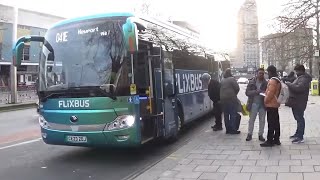 ONBOARD FlixBus electric coach Yutong TCE12  Bristol to Newport [upl. by Yenitsed572]