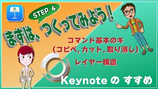 【Keynote】 “まずは、つくってみよう！” STEP 4 「コピペ、カット、取り消しなどの基本コマンドのまとめ／レイヤー構造と活用」 [upl. by Morry]