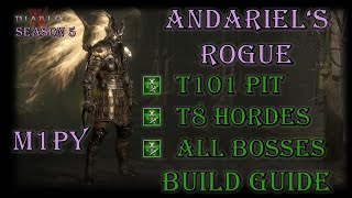 THE KING OF ROGUE  Andariels Barrage Full Build Guide  Diablo 4 Season 5 [upl. by Jereme]