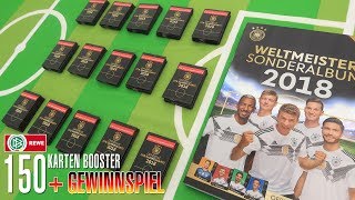 150 MEGA krasses REWE DFB 2018 KARTEN booster unboxing  GEWINNSPIEL  BEENDET [upl. by Pierpont]