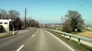 Driving from Oerlikon to Buchs ZH  Canton Zürich Switzerland 032014  FullHD [upl. by Annaoy725]