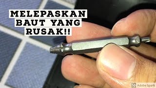 CARA MELEPASKAN BAUT YANG RUSAKDOL DENGAN SCREW EXTRACTOR [upl. by Mullins]