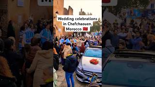 Wedding celebrations in Chefchaouen Morocco 🇲🇦 wedding morocco celebration [upl. by Daraj]