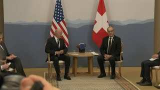 US President Joe Biden meets Swiss Confederation President Guy Parmelin  AFP [upl. by Stewart]