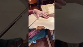 Making a violin with Sofia Vettori 🎻 cutting effe holes violinist violinmaking violinlife [upl. by Pish]