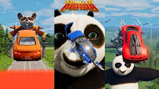 Cars Vs Kung Fu Panda Characters 14 😱 BeamNGDrive  The Real Granny [upl. by Pessa]