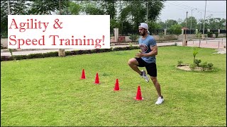 Agility amp Speed Training Cones drills Fast feet Improve footwork and Coordinationforeveryone [upl. by Lucier]