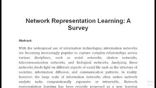 Network Representation Learning A Survey [upl. by Suoinuj390]