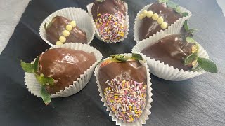 How To Make Chocolate Covered Strawberries [upl. by Suirtimed]