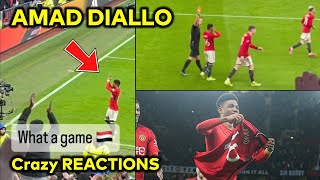 Man United fans crazy reaction to Amad Diallo last minute goal vs Liverpool [upl. by Acsirp298]