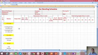 Format of Bar Bending Schedule with Shape of Bars  BBS Formats Universally Accepted [upl. by Grados73]