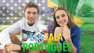 MINHA AMIGA AMERICANA QUE FALA PORTUGUÊS [upl. by Kusin906]