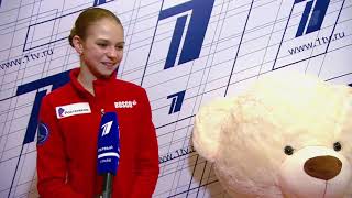 Alexandra Trusova  Russian Nationals 2021 Interview after FS [upl. by Rapsac]