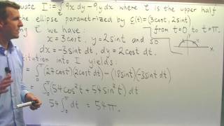 Line integral example from Vector Calculus [upl. by Ajiat]