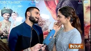 Bajirao Mastani Deepika Padukone and Ranveer Singh Exclusive Interview [upl. by Lleirbag]