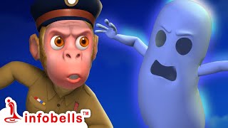 जंगल में भूत चोर  Super Police Bandar Mama  Hindi Rhymes amp Cartoons  Infobells hindicartoons [upl. by Vic]