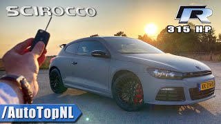 VW Scirocco R 315HP REVIEW POV on AUTOBAHN No Speed Limit by AutoTopNL [upl. by Akired17]