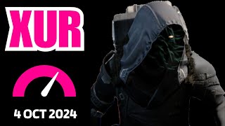 Where is XUR Today Destiny 1 D1 XUR Location and Official Inventory and Loot 4 Oct 2024 Oct42024 [upl. by Nediarb135]