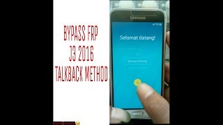 Cara melewati Verifikasi account google samsung J3 2016Bypass FRP [upl. by Calesta711]