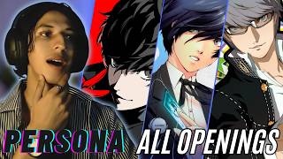 JRPG Fan Reacts to ALL PERSONA Openings for the FIRST TIME [upl. by Ellora]