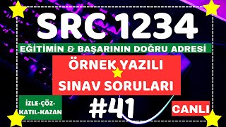 SRC1 SRC2 SRC3 SRC4 quotCANLI YAYINquot ÖRNEK SINAV SORULARI 2024 41 [upl. by Akenom562]