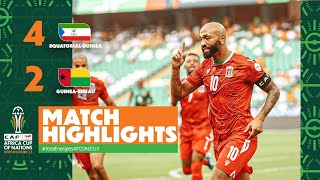 HIGHLIGHTS  Equatorial Guinea 🆚 GuineaBissau TotalEnergiesAFCON2023  MD2 Group A [upl. by King347]