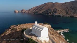 Syros Greece Galissas Beach 4K [upl. by Trik]