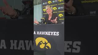 Iowa Womens Basketball Coach Is Excited About This Team hawkeyes [upl. by Arny9]