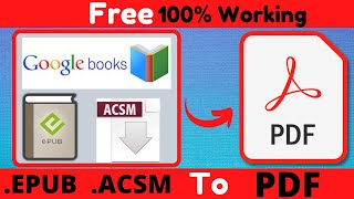 How to convert Google Play books to PDF in 2023 100 Free [upl. by Nnylf]